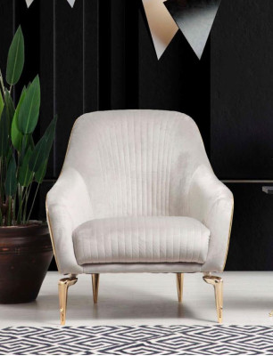Armchair Single Seater Luxury Upholstery Seat Designer Textile Seat Fabric Modern