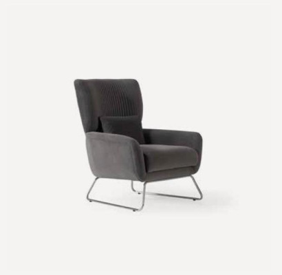 Armchair Single Seater Luxury 1 Seater Padded Fabric Modern Design Textile