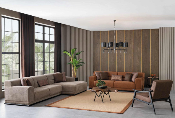 Italian Style Furniture Corner sofa Living landscape Corner sofa Upholstery Furniture