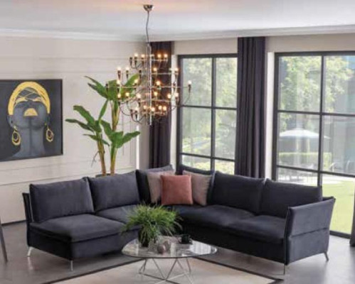 Corner sofa L-shape Sofa Living room Sofas Modern Design Luxury Fabric Furniture
