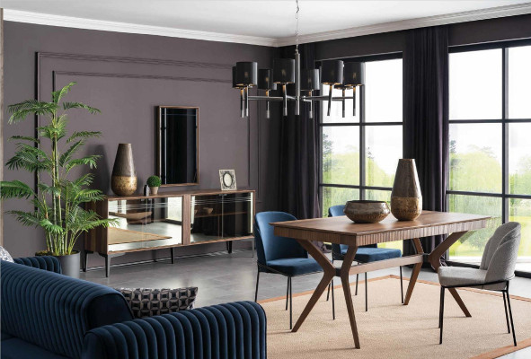Dining room Dining area Dining table Chair Dining set Suite Table Wood Set 4pcs