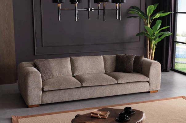 Big Sofa Couch 280cm Furniture Living room Couches Fabric Textile Sofas xxl