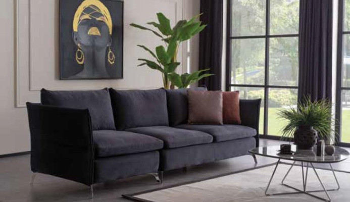 Three seater big couch upholstery 265cm sofas xxl couches fabric textile furniture