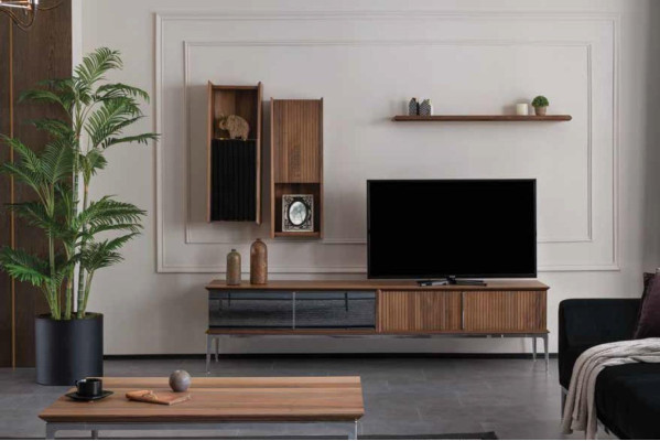 Chest of drawers Mirror Sideboard Sideboard Wardrobe Chests of drawers Wood Design Set