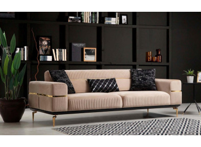 Luxury Sofa Design Three Seater Modern Couch Beige Couches Furniture Upholstery Loft new