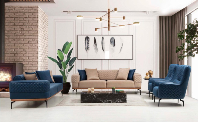 Luxury Sofa Design Three Seater Modern Couch Taupe Couches Furniture Upholstery Loft new