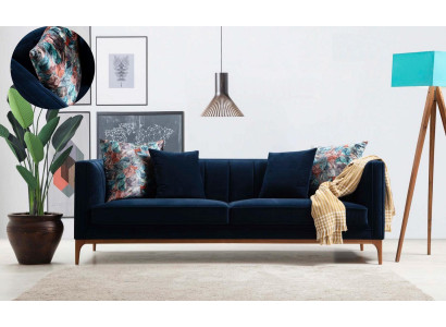 Three Seater Sofa 3 Seater Sofas Luxury Seat Fabric Modern Style Textile Couches Furniture