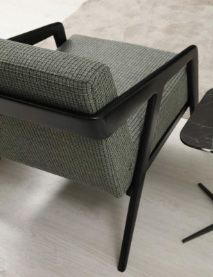 Armchair Seater Living room Fabric Polyester Style Modern Design Luxury