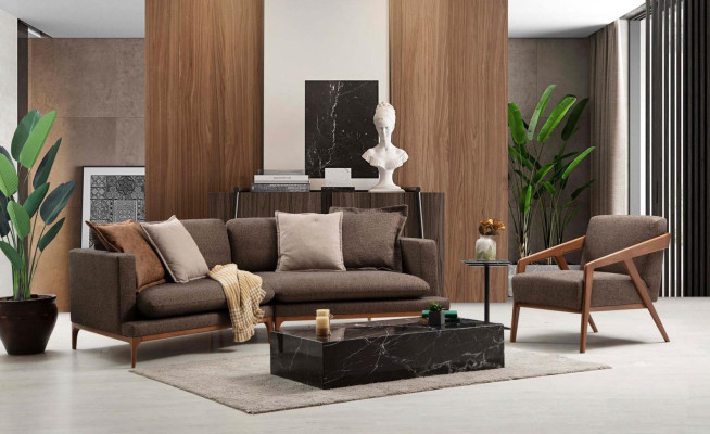 Armchair Seater Living room 1 Seat Fabric Polyester Style Modern Design Luxury new