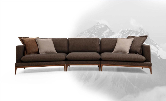 Corner sofa Sofa Living room Sofas Fabric Luxury Corner L-shape Wood Style Modern Furniture new