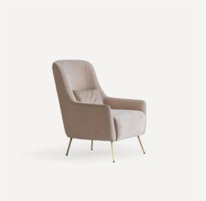 Armchair Single Seater Luxury 1 Seater Padded Fabric Modern Design Textile