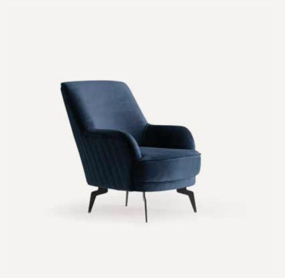 Armchair Single Seater Luxury 1 Seater Padded Fabric Modern Design Textile