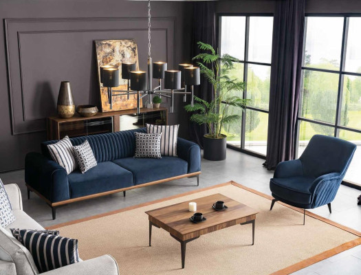 Armchair Single Seater Luxury 1 Seater Padded Fabric Modern Design Textile