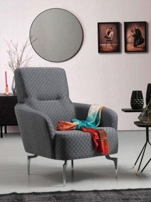 Armchair Single Seater Luxury 1 Seater Upholstery Seat Designer Textile Seat Fabric Modern