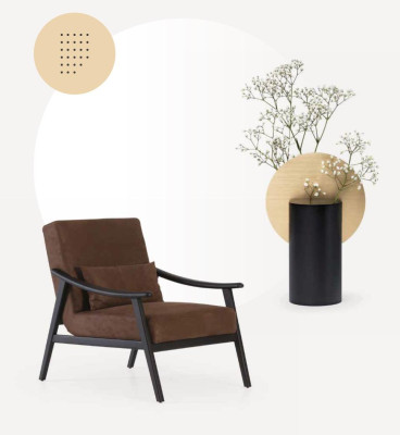 Armchair Single Seater Luxury 1 Seater Padded Fabric Modern Design Textile