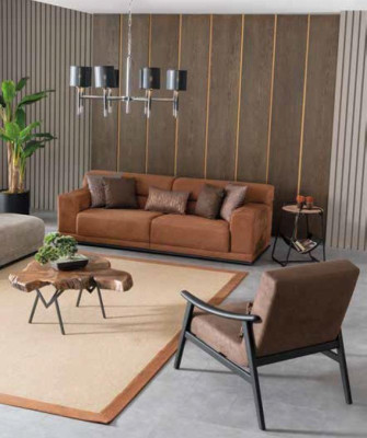 Armchair Single Seater Luxury 1 Seater Padded Fabric Modern Design Textile
