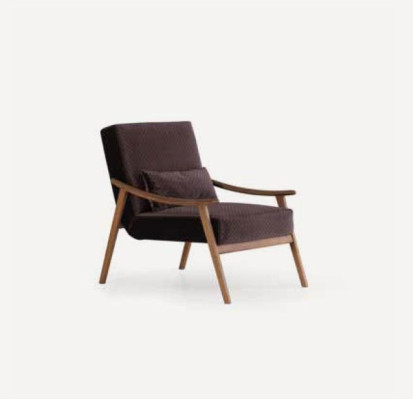 Armchair Single Seater Luxury 1 Seater Padded Fabric Modern Design Textile