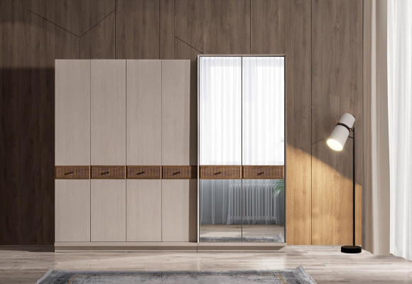 Stylish Wardrobe Modern Glass Cabinet Bedroom Cabinets