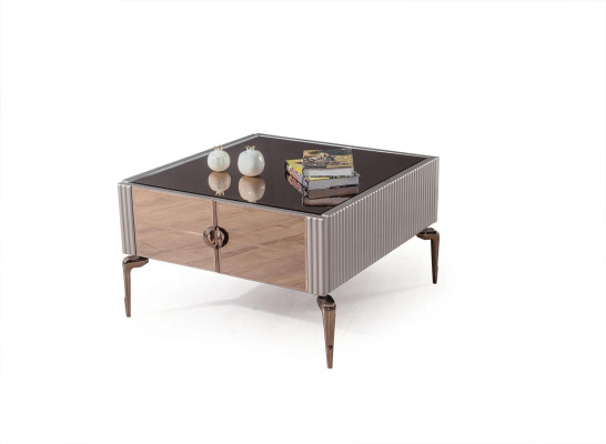 Elegant Coffee table 2x drawers Living room Table Luxury Wood Furniture