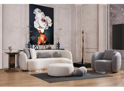 Modern Set Sofa set 3 1 Seater Living room Complete Sofas Set Stool