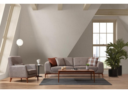 Luxury Sofa set Sofa 3 Seater Armchair Fabric Modern Gray Modern Set new