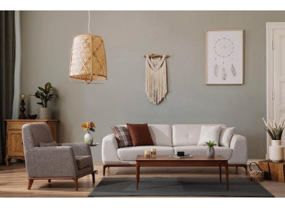 Luxury White Sofa set Sofa 3 Seater Armchair Fabric Modern Modern Set new