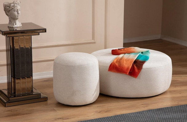 Luxury Upholstery Stool Round Stool Seat Furniture Designer Stylish Furniture