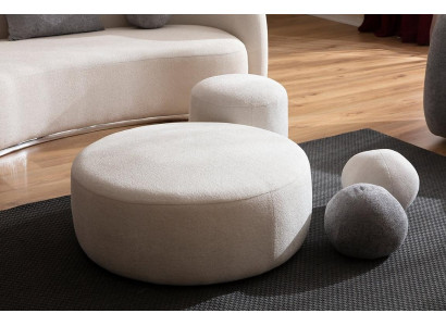 White Luxury Upholstery Stool Round Stool Seat Furniture Designer Stylish Furniture