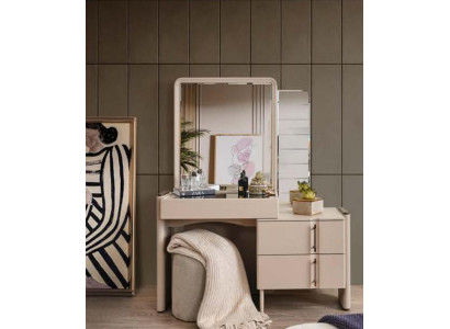 Beige Designer Dressing table Bedroom Mirror exclusive r 2-piece set