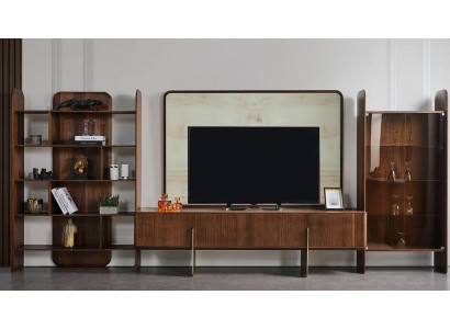 Modern living room set 4 pieces. Bookcase TV Lowboard TV Frame Display case
