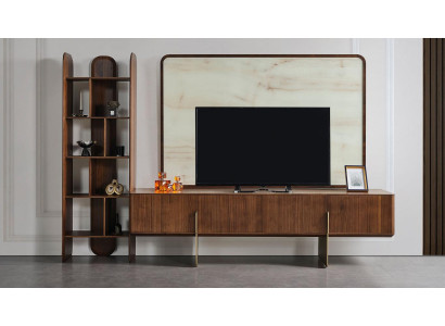3-piece Living room Set Modern Bookcase TV Lowboard and TV Frame new