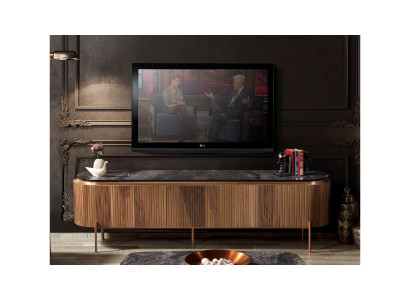 Stylish TV Lowboard Brown Color Luxurious Furniture for Living room Novelty