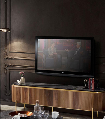 Stylish TV Lowboard Brown Color Luxurious Furniture for Living room new
