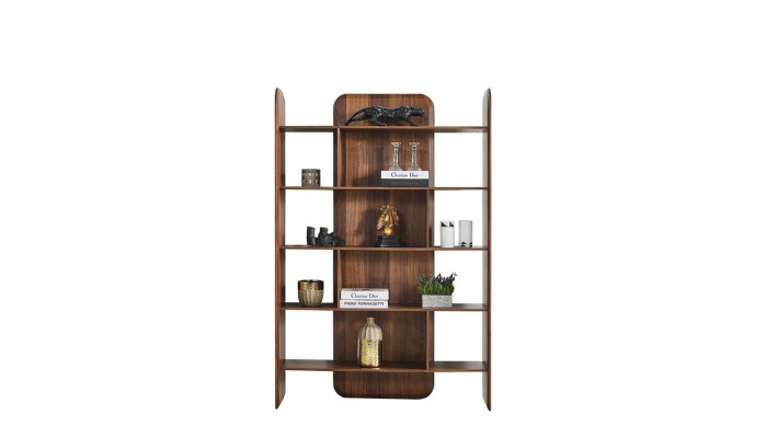 Design Brown Color Bookcase Living room Cabinets Wood new Shelves