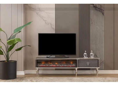 TV sideboard fireplace metal wood MDF chipboard luxury furniture new white TV cabinet