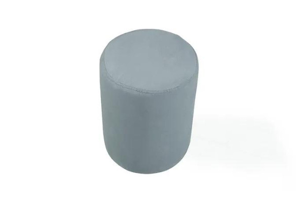 Luxurious stool with white textile cover and MDF frame new