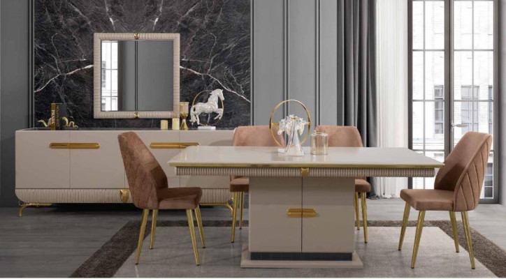 exclusive stainless steel Dining room Furniture Dining room Suite Chest of drawers Mirror