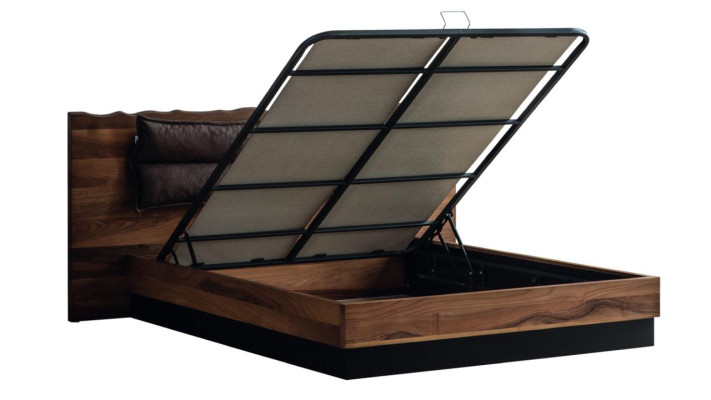 Modern Wood Bedroom Suite Designer Double bed night console 5 pieces