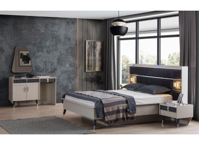 Bedroom Suite Luxury Bed Designer Dressing table Console 5-piece set