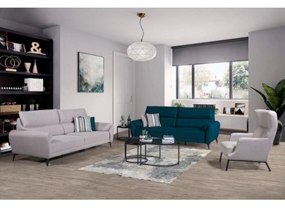 Stylish Living room Seat Set 2x 3-Seater Sofas Armchair 3-piece Suite