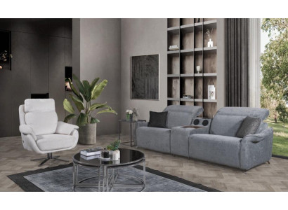 Modern sofa set living room 3-seater upholstered couches single seater
