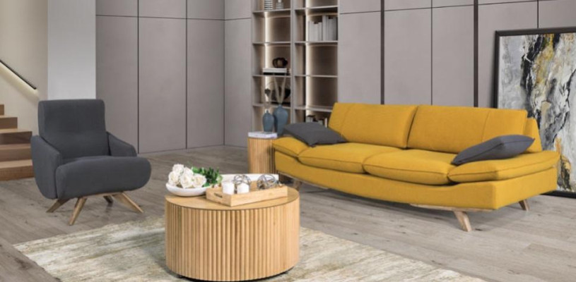 Stylish Living room Suite Designer 3-Seater Luxury Couch Armchair 2-piece