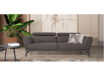 Brown Living room Sofa Designer Upholstery Couches Leather Sofas Wooden Frame