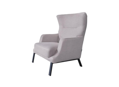 White textile armchair upholstery single-seater armrest chair living room seating furniture