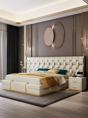 Luxury Bedroom Set Complete's Room Furniture Bed Bedside table Furnishings