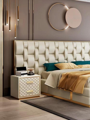 Luxury Bedroom Set Complete's Room Furniture Bed Bedside table Furnishings