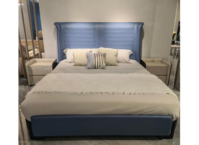 Bedroom Set Bed 2x Bedside table 3 pcs. Design Modern Luxury Beds Group new