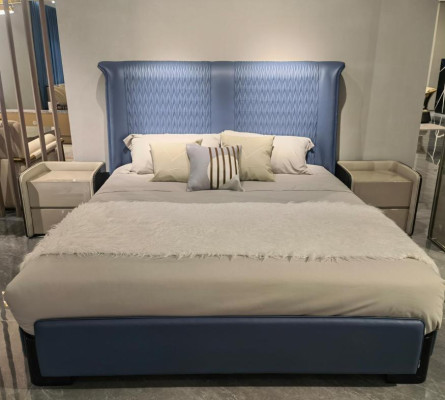 Bedroom Set Bed 2x Bedside table 3 pcs. Design Modern Luxury Beds Group new