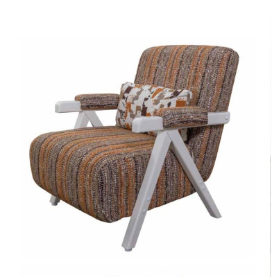 Stylish brown living room sofa set designer 3-seater 1-seater 3-piece