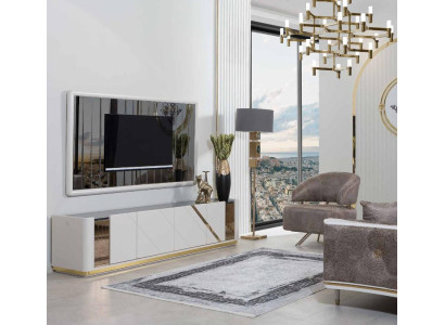 Modern Living room Furniture Designer TV Lowboard Luxurious TV Frame 2pcs